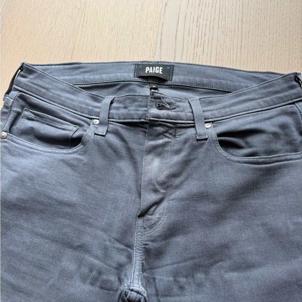 PAIGE Men's Charcoal Slim Jeans